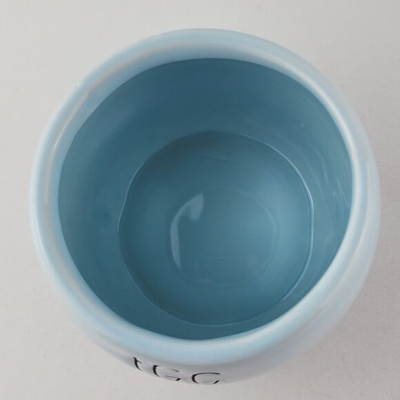 Rae Dunn Egg Shaped Ceramic Canister Baby Blue EGG HUNT - Picture 6 of 10